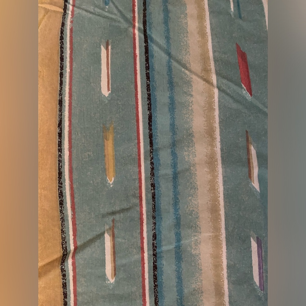 Vintage Ralph Lauren Queen FLAT Sheet Mesa Southwestern Serape Rare